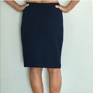 ST. JOHN Navy Blue Knit Pencil Skirt Size 4